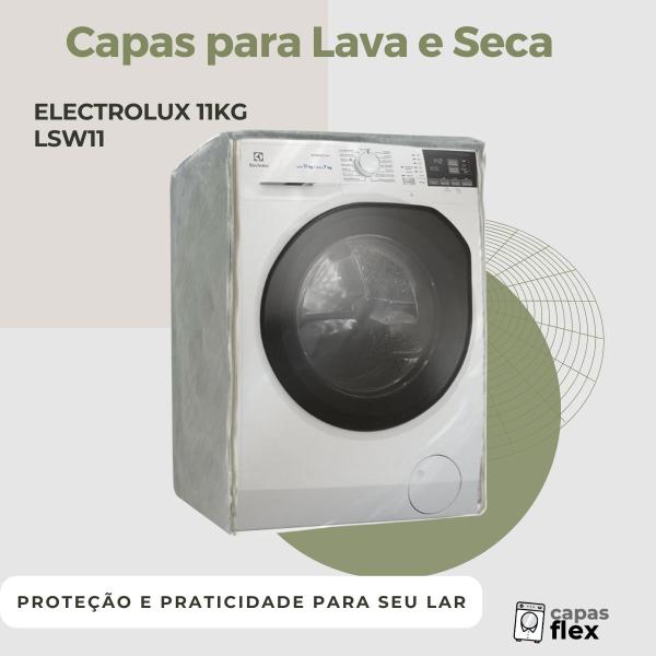 Imagem de Capa para lava e seca electrolux  11kg lsw11 transparente flex