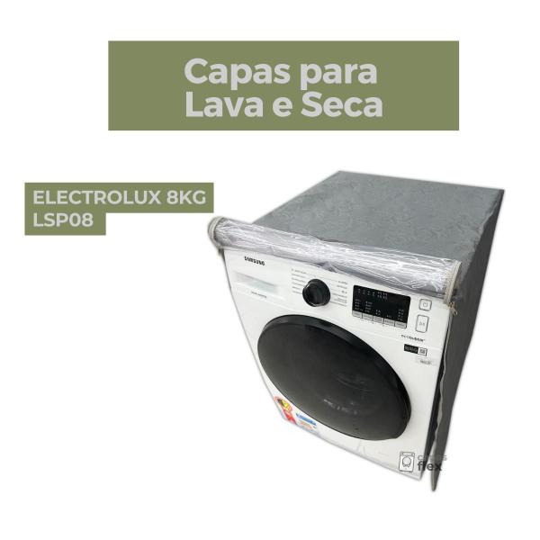 Imagem de Capa para lava e seca electrolux  8kg lsp08 transparente flex