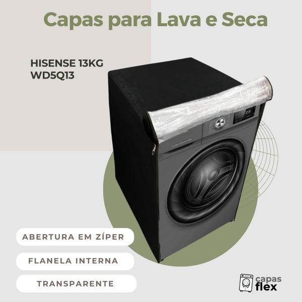 Capa para lava e seca hisense 13kg wd5q13 transparente flex - Capas Flex Imagem de Capa para lava e seca hisense 13kg wd5q13 transparente flex
