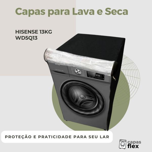 Capa para lava e seca hisense 13kg wd5q13 transparente flex - Capas Flex Imagem de Capa para lava e seca hisense 13kg wd5q13 transparente flex