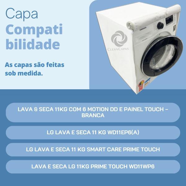 Capa para lava e seca lg 11kg prime impermeável - Capas Flex Imagem de Capa para lava e seca lg 11kg prime impermeável