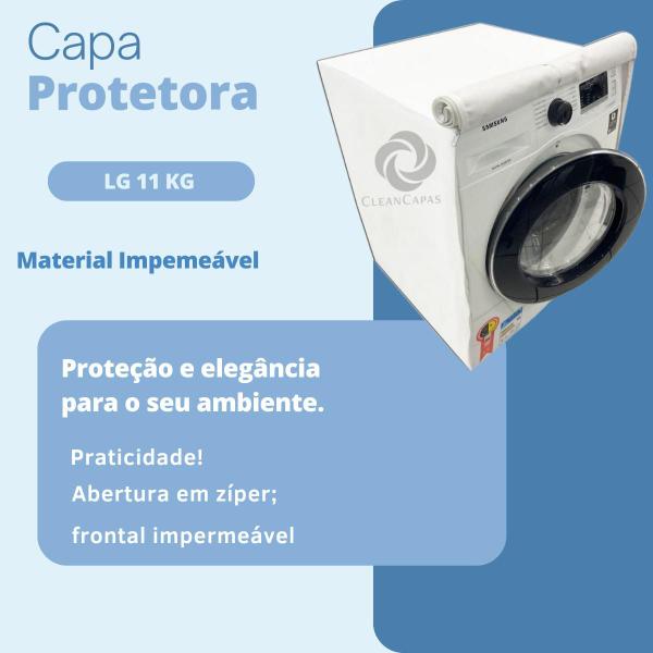 Capa para lava e seca lg 11kg prime impermeável - Capas Flex Imagem de Capa para lava e seca lg 11kg prime impermeável