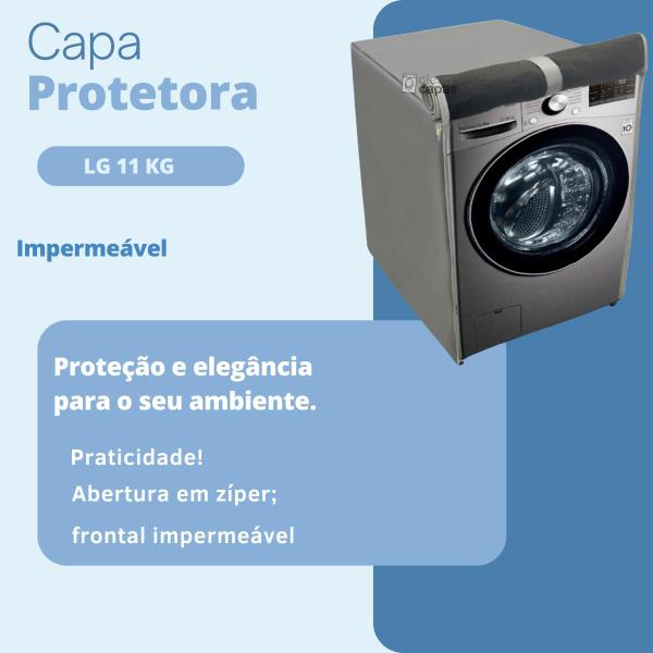 Imagem de Capa para lava e seca lg 11kg vc2 vc3 vc4 impermeável