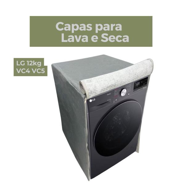 Imagem de Capa para lava e seca lg 12kg vc4 vc5 impermeável flex