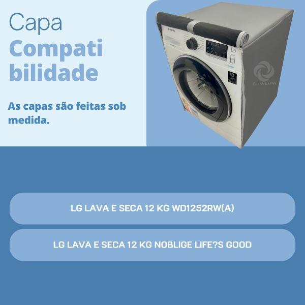 Imagem de Capa para lava e seca lg 12kg wd125rd impermeável