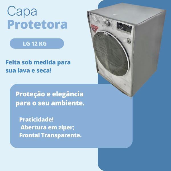 Imagem de Capa para lava e seca lg 12kg wd125rd transparente