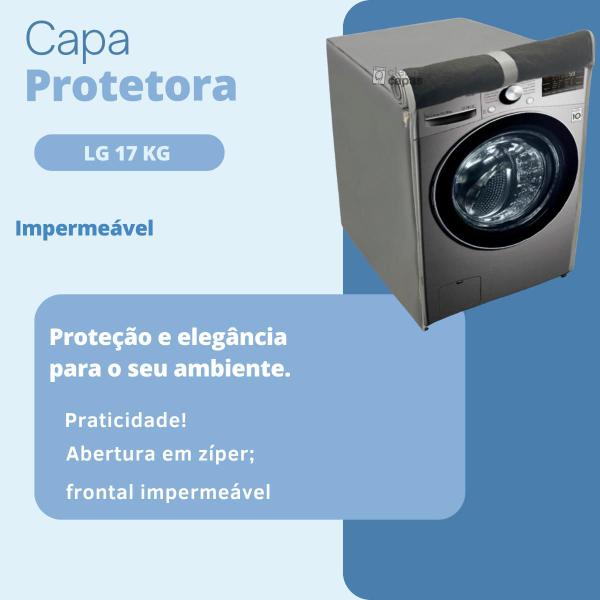 Imagem de  CAPA PARA LAVA E SECA LG 17KG Wi-fi WD17BV2 IMPERMEÁVEL