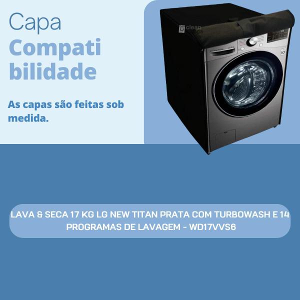 Imagem de  CAPA PARA LAVA E SECA LG 17KG Wi-fi WD17BV2 IMPERMEÁVEL