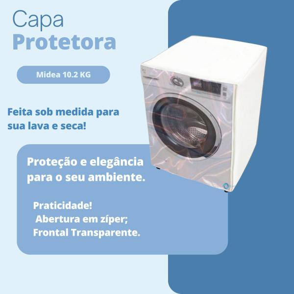 Imagem de Capa para lava e seca midea 10.2kg transparente