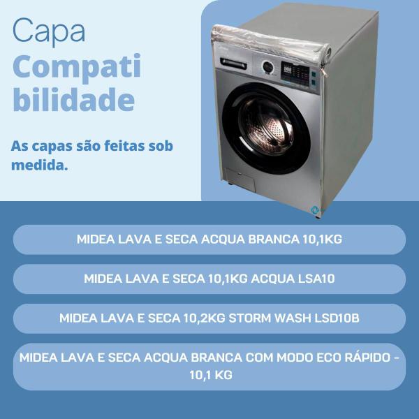 Imagem de Capa para lava e seca midea 10.2kg transparente