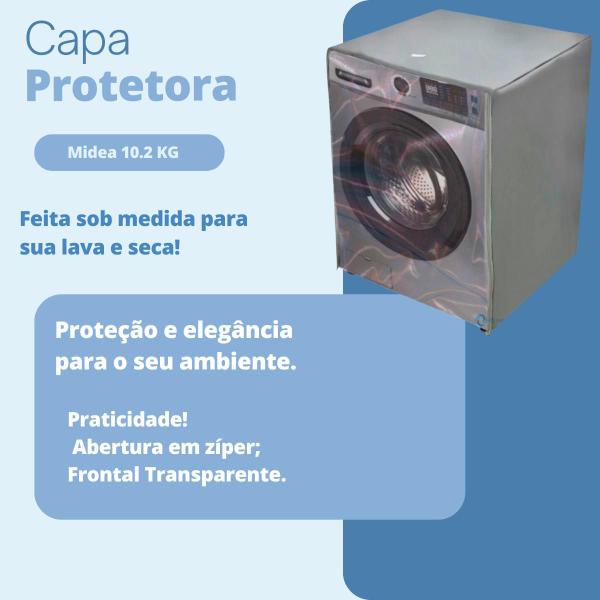 Imagem de Capa para lava e seca midea 10.2kg transparente