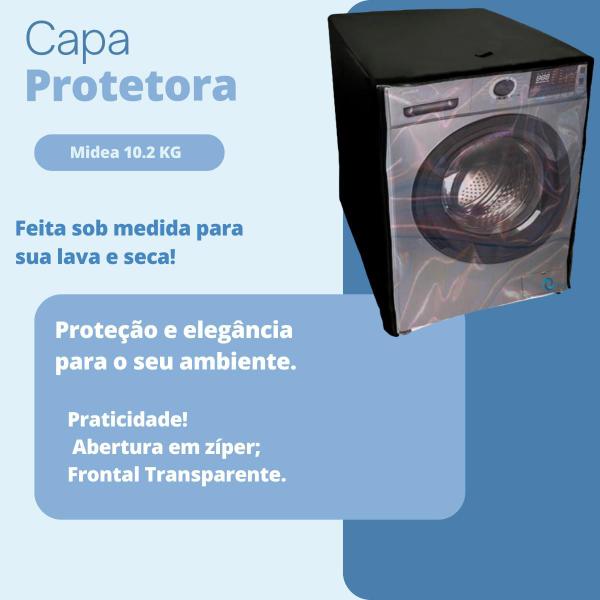 Imagem de Capa para lava e seca midea 10.2kg transparente