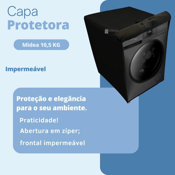 Imagem de Capa para lava e seca midea 10,5kg healthguard impermeável