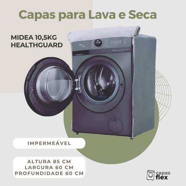 Imagem de Capa para lava e seca midea 10,5kg healthguard impermeável flex