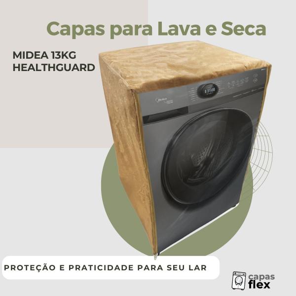 Imagem de Capa para lava e seca midea 13kg healthguard transparente flex