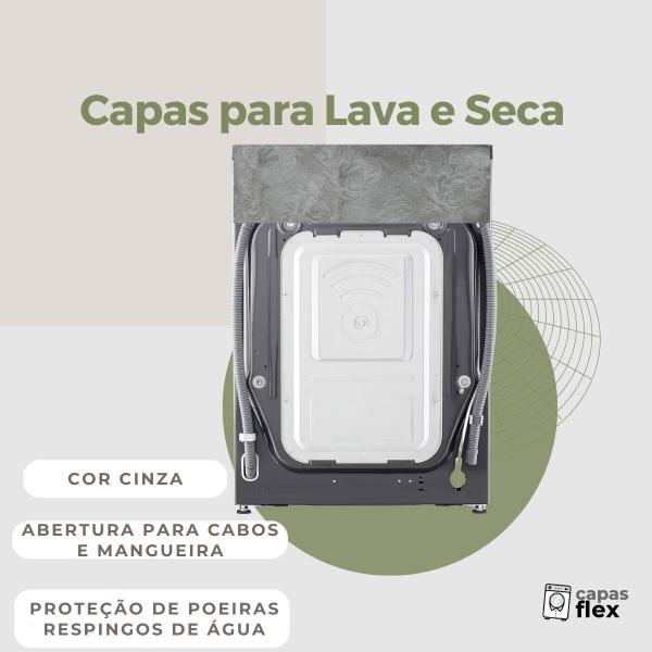 Imagem de Capa para lava e seca midea 13kg healthguard transparente flex