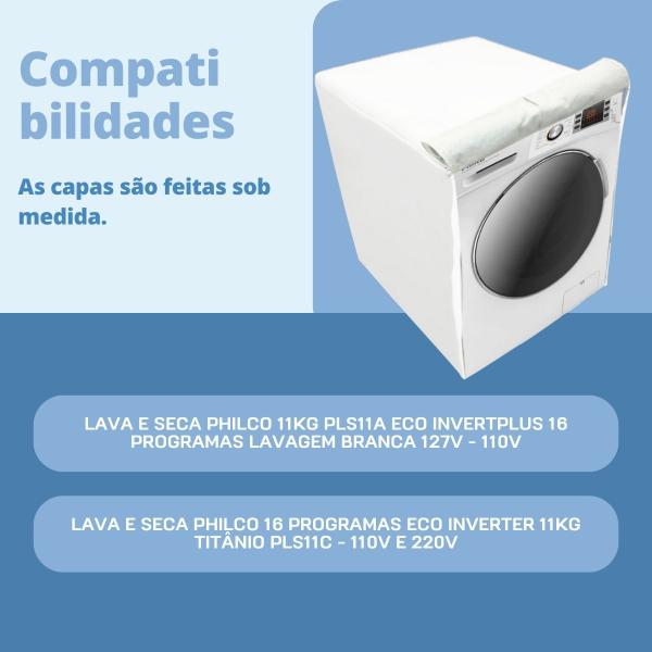 Imagem de Capa para lava e seca philco 11kg pls11c impermeável