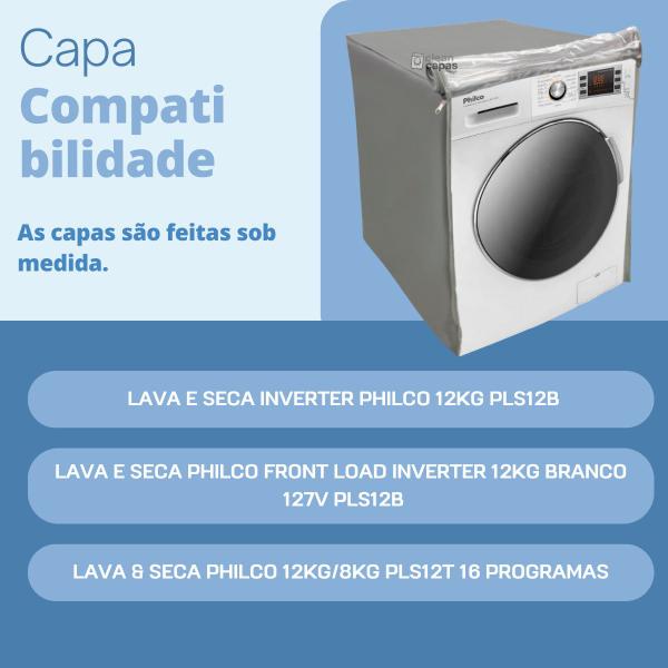 Imagem de Capa para lava e seca philco 12kg pls12ab transparente