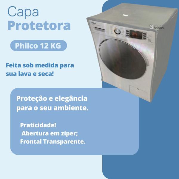 Imagem de Capa para lava e seca philco 12kg pls12ab transparente