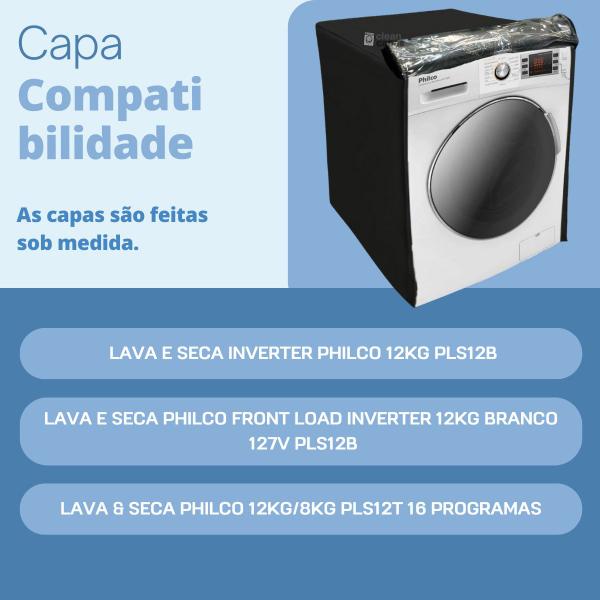 Imagem de Capa para lava e seca philco 12kg pls12ab transparente