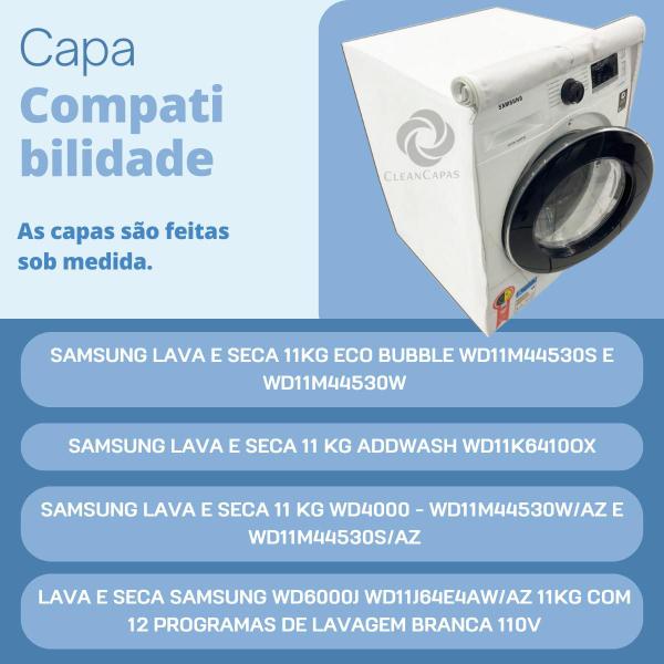 Imagem de Capa para lava e seca samsung 11kg impermeável