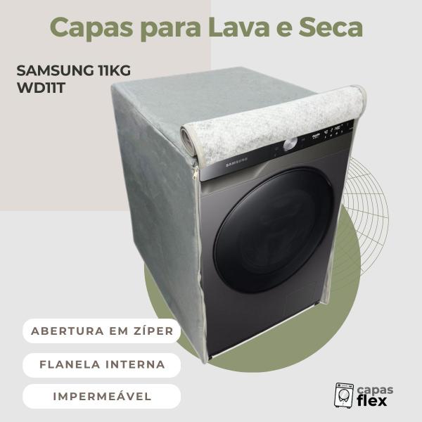 Imagem de Capa para lava e seca samsung 11kg wd11t impermeável flex