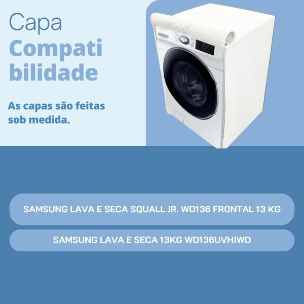 Imagem de Capa para lava e seca samsung 13kg wd136uvh impermeável