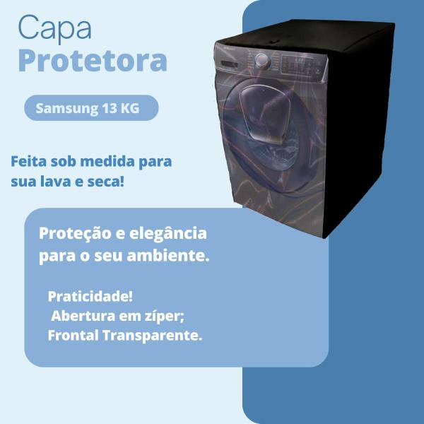 Imagem de Capa para lava e seca samsung 13kg wd136uvh transparente