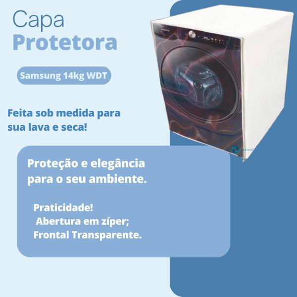 Imagem de Capa para lava e seca samsung 14kg wd14t transparente