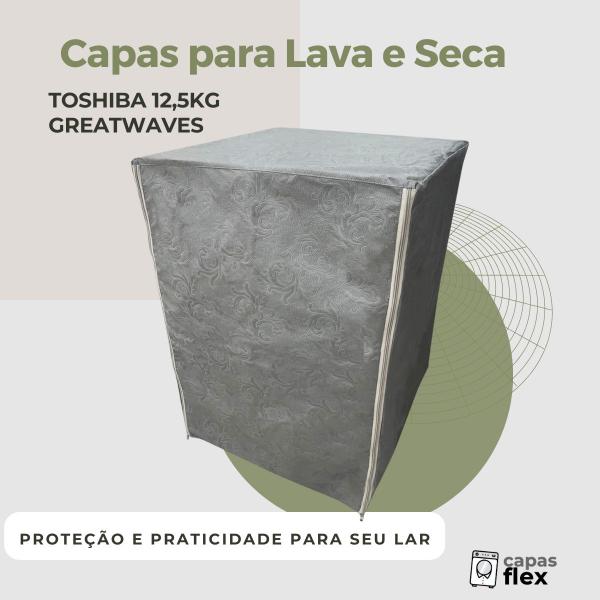 Imagem de Capa para lava e seca toshiba 11kg greatwaves impermeável flex