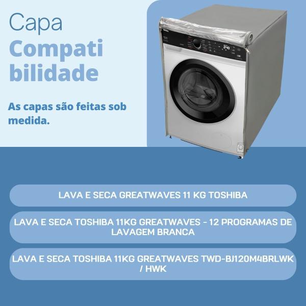 Imagem de Capa para lava e seca toshiba 11kg greatwaves transparente