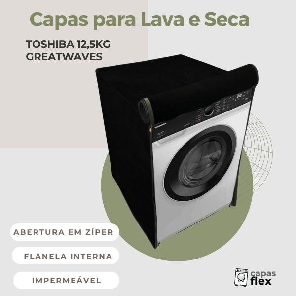 Imagem de Capa para lava e seca toshiba 12,5kg greatwaves impermeável flex