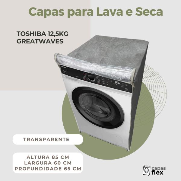 Imagem de Capa para lava e seca toshiba 12,5kg greatwaves transparente flex