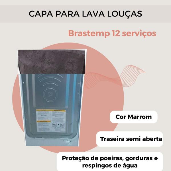 Imagem de Capa para lava louças brastemp 12  serviços impermeável flex