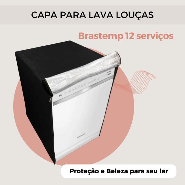 Imagem de Capa para lava louças brastemp 12  serviços transparente flex