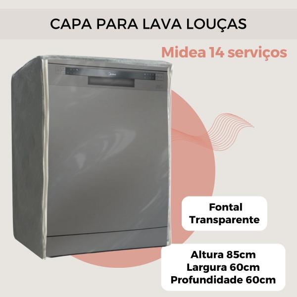 Imagem de Capa para lava louças midea 14 serviços transparente flex