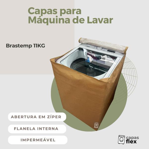 Imagem de Capa para lavadora brastemp 11kg impermeável flex