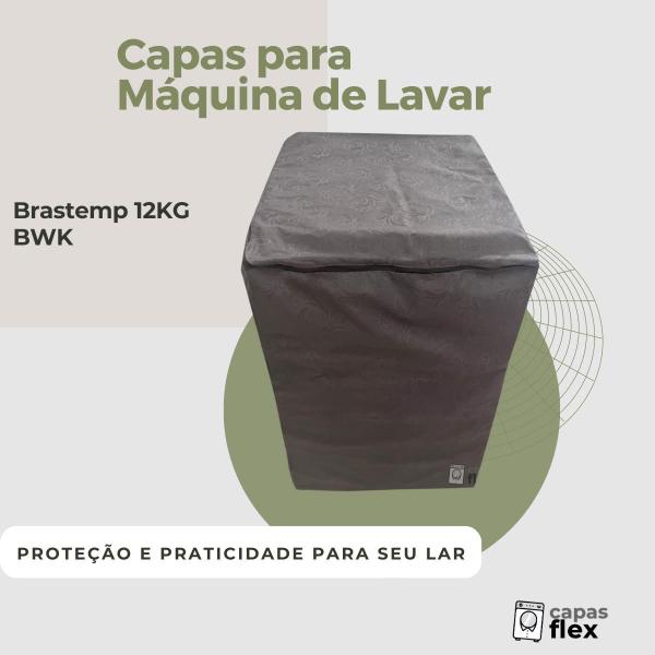 Imagem de  capa para lavadora brastemp 12kg bwk impermeável flex