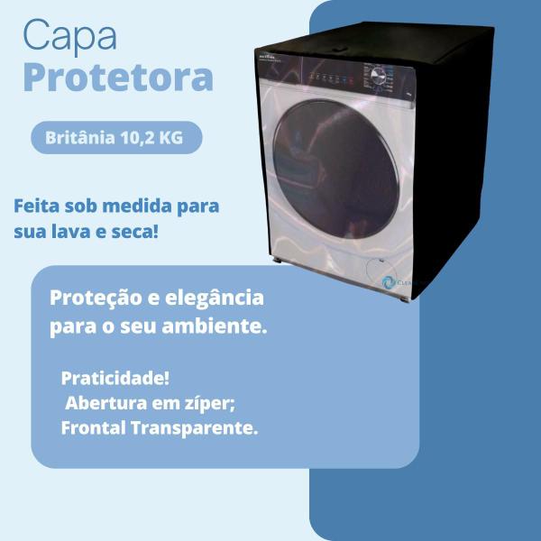 Imagem de  capa para lavadora britania 10,2kg blr11 transparente