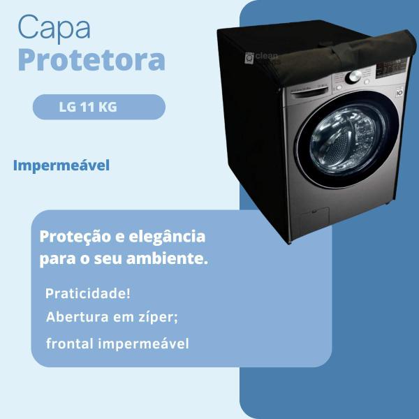 Imagem de Capa para lavadora de roupas lg 11kg vc5 smart impermeável