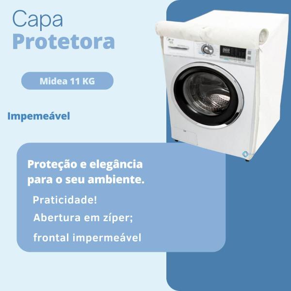 Imagem de Capa para lavadora de roupas midea 11kg impermeável