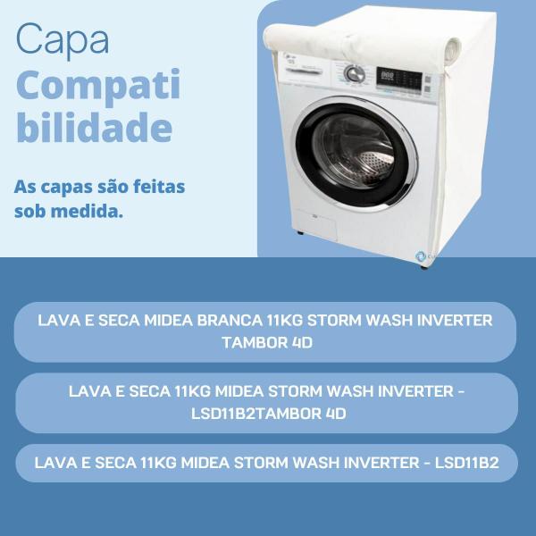 Imagem de Capa para lavadora de roupas midea 11kg impermeável