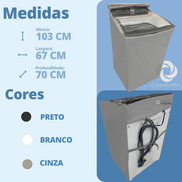 Imagem de Capa para lavadora electrolux 13kg turbo econ./lpr13 transparente