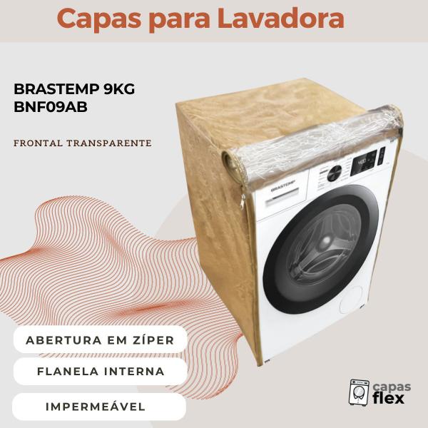 Imagem de Capa para lavadora frontal brastemp 9kg bnf09ab transparente flex