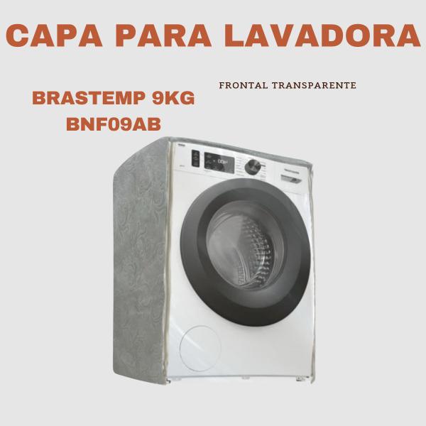 Imagem de Capa para lavadora frontal brastemp 9kg bnf09ab transparente flex