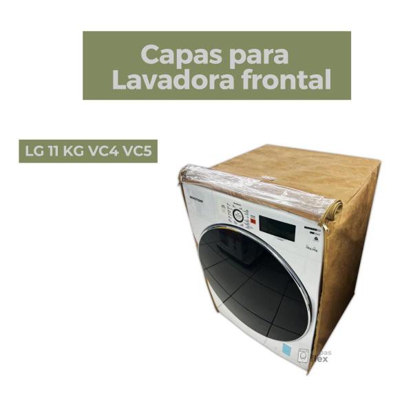 Imagem de Capa para lavadora frontal lg 11kg vc4 vc5 transparente flex