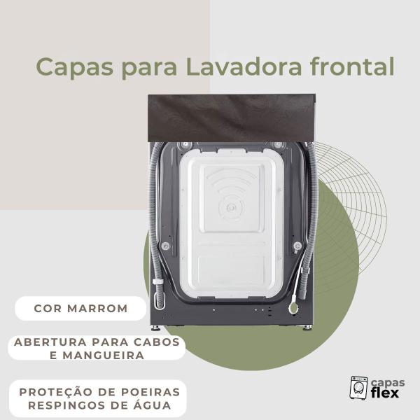 Imagem de Capa para lavadora frontal lg 13kg vc4 impermeável flex