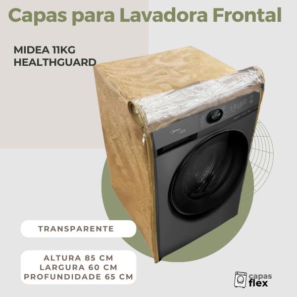 Capa para lavadora midea 11kg healthguard transparente flex - Capas Flex Imagem de Capa para lavadora midea 11kg healthguard transparente flex