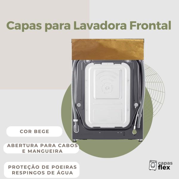 Imagem de Capa para lavadora midea 11kg healthguard transparente flex