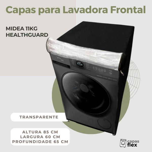 Capa para lavadora midea 11kg healthguard transparente flex - Capas Flex Imagem de Capa para lavadora midea 11kg healthguard transparente flex